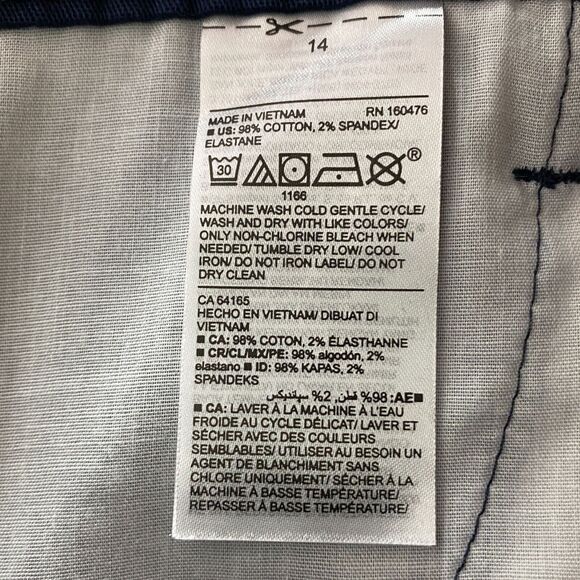 New Old Navy School Uniform Bootcut Pants Navy Blue Girls Size 14 - Picture 7 of 9